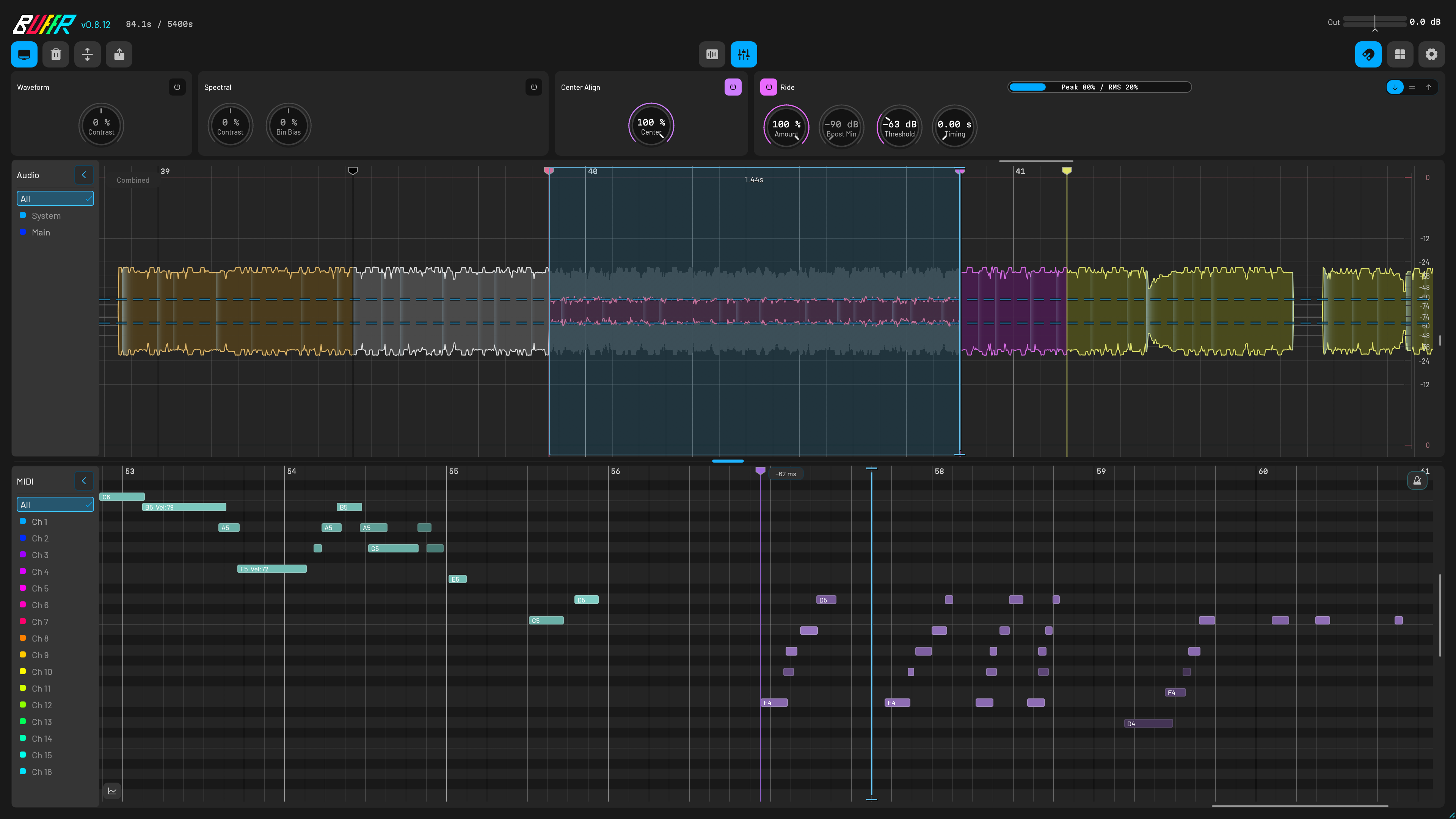 BUFFR audio plugin interface